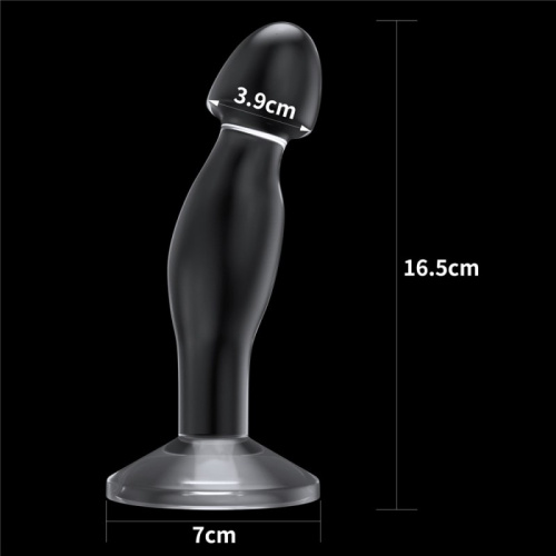 LoveToy - 6.5'' Flawless Clear Prostate Plug - Стимулятор простаты, 16.5х3.9 см